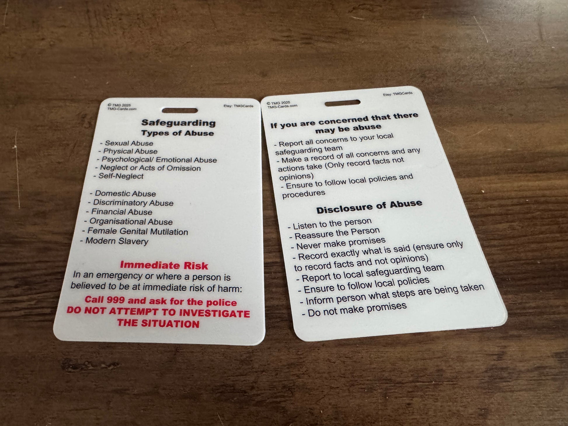 Safeguarding Pocket Card. Healthcare, Carers, Education, Teachers, School Staff, Youth Workers.