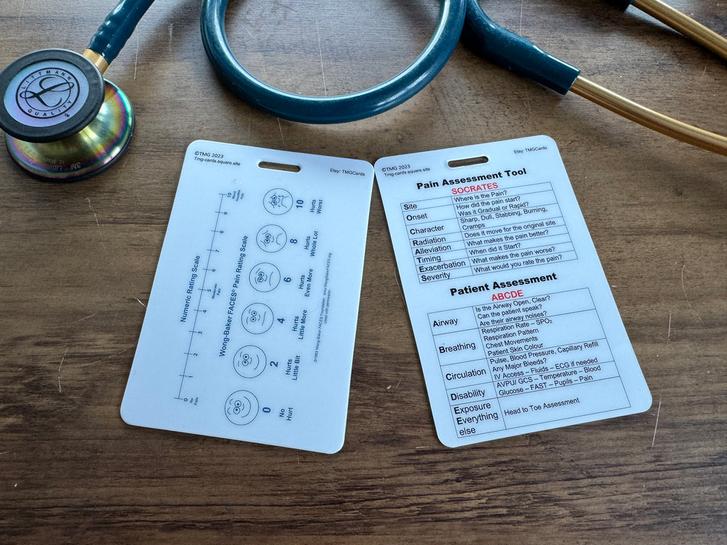 Set of 9 Healthcare, Nursing, Medical Educational Pocket Cards including Adult Sepsis Screening Tool